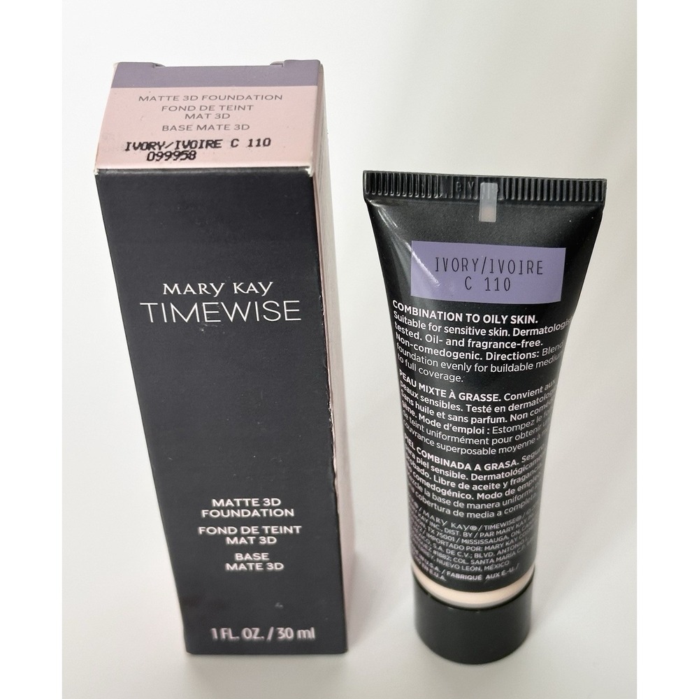 Mary Kay Timewise MATTE 3D Foundation IVORY C 110 NEW IN BOX